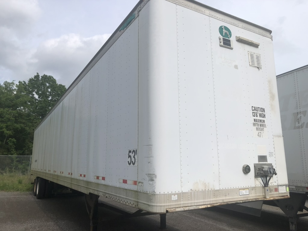 53' dry van trailer side view