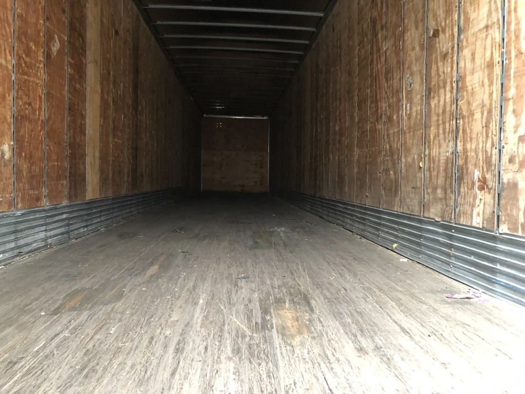 Trailer interior with wood floor